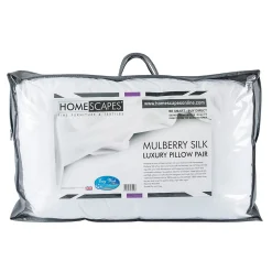 Lot de 2 oreillers en soie de mûriers, 50 x 75 cm - HOMESCAPES