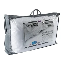 Lot de 2 oreillers en soie de mûriers, 50 x 75 cm - HOMESCAPES