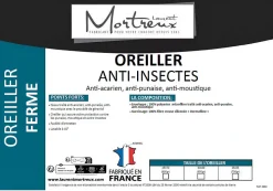 Lot de 2 oreillers ferme Anti-insectes - 60 x 60 - 37192