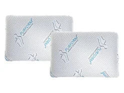 Lot de 2 oreillers mémoire de forme anti acariens 60 x 40 cm PURFORM - SIRONA