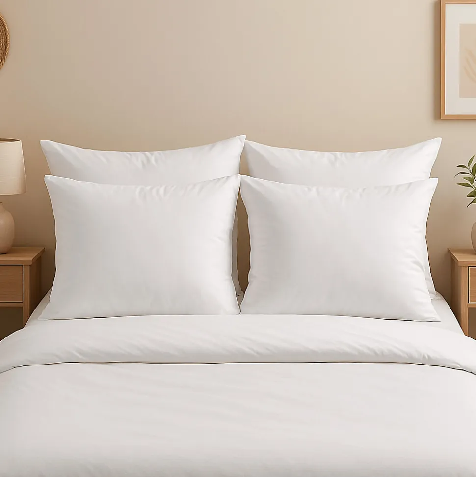 Lot de 4 oreillers moelleux anti acariens - 60 x 60 - 7170