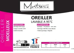 Lot De 2 Oreillers Moelleux Polycoton à Bouillir - 50 x 70 - 31144