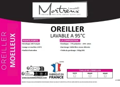 Lot De 2 Oreillers Moelleux Polycoton à Bouillir - 60 x 60 - 31145