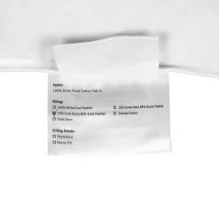 Lot de 2 oreillers naturels en plumes et duvet de canard, 50 x 75 cm - HOMESCAPES