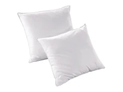 Lot de 2 oreillers recyclés 60 x 60 cm de DREAMEA - Enveloppe 100% microfibre - ROSA