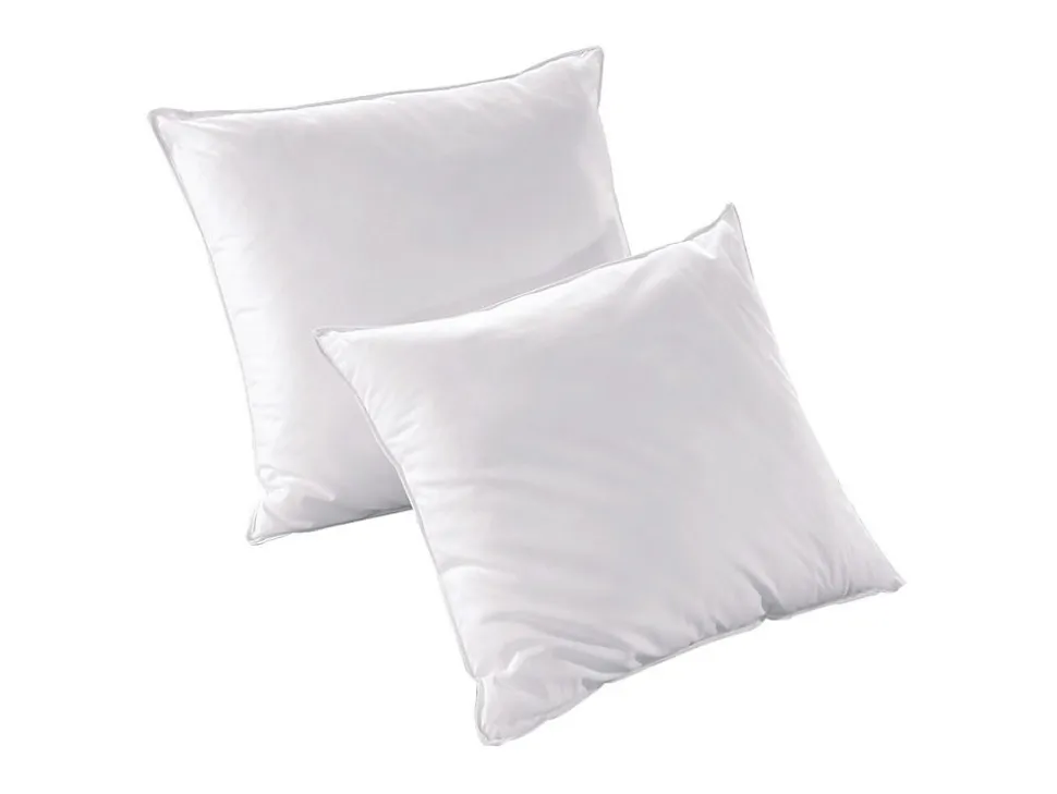 Lot de 2 oreillers recyclés 60 x 60 cm de DREAMEA - Enveloppe 100% microfibre - ROSA