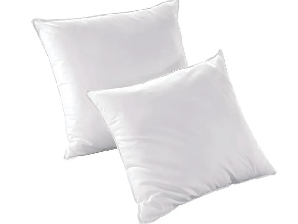 Lot de 2 oreillers recyclés 60 x 60 cm de DREAMEA - Enveloppe 100% microfibre - ROSA