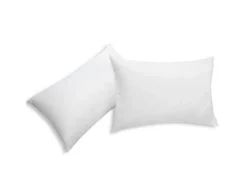 Lot de 2 oreillers recyclés 45 x 70 cm de DREAMEA - Enveloppe 100% microfibre - ROSA