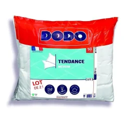 Lot de 2 oreillers Tendance 50x70 cm- 100% Polyester - DODO