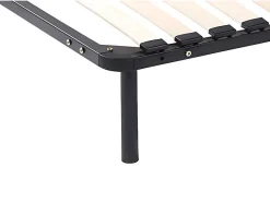 Lot de 6 pieds cylindriques pour cadre à lattes - Noirs - BOLGARE