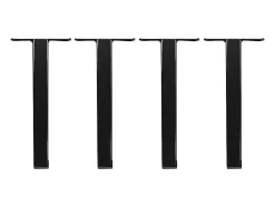 Lot de 4 pieds pour sommier cadre à lattes - Noir - APRANO de YSMÉE