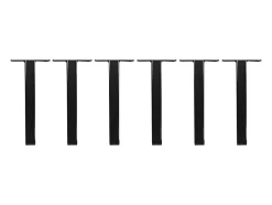 Lot de 6 pieds pour sommier cadre à lattes - Noir - APRANO de YSMÉE