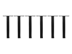 Lot de 6 pieds pour sommier cadre à lattes - Noir - APRANO de YSMÉE