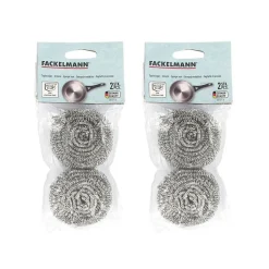 Lot de 4 éponges inox à récurer Fackelmann Tecno