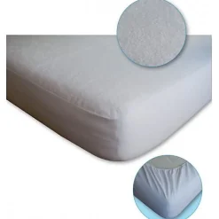 Lot de 2 Protèges matelas imperméable, absorbant et anti-acariens 90 x 190 cm