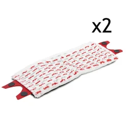 Lot de 2 recharge pour balai à plat, housse pour balai vapeur, rechange de nettoyage en microfibre -Longueur 45 x Profondeur 15 cm