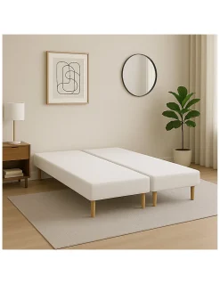 Lot de 2 Sommiers Tapissiers Blanc 80x200 (160x200) Fabrication Française Artis