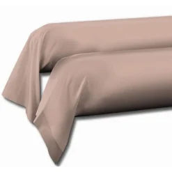 Lot de 2 taies de traversin - LOVELY HOME - LH71618 - 85 x 185 cm - Rose