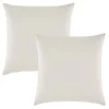 Lot de 2 taies d'oreiller "Drift" pur coton teint lavé 57 fils/cm² toutes dimensions - Ecru - Taies d'oreiller 63 x 63 cm x 2