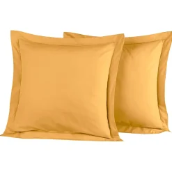 Lot de 2 taies d'oreiller en percale de coton Caramel 65x65 cm SOFT PERCALE