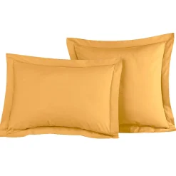 Lot de 2 taies d'oreiller en percale de coton Caramel 65x65 cm SOFT PERCALE