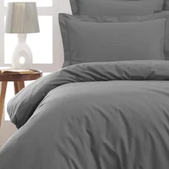 Lot de 2 taies d'oreiller en percale de coton Galet 65x65 cm SOFT PERCALE