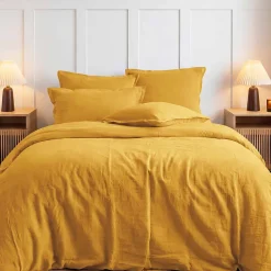 Lot de 2 taies d'oreiller en gaze de coton Caramel 65x65 cm LOFT