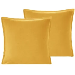 Lot de 2 taies d'oreiller en gaze de coton Caramel 65x65 cm LOFT
