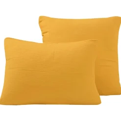 Lot de 2 taies d'oreiller en gaze de coton Caramel 65x65 cm LOFT
