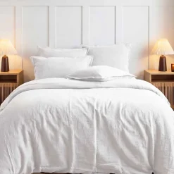 Lot de 2 taies d'oreiller en gaze de coton Blanc 50x70 cm LOFT