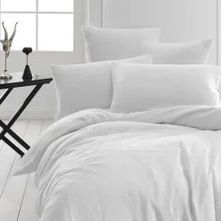 Lot de 2 taies d'oreiller en gaze de coton Blanc 50x70 cm LOFT