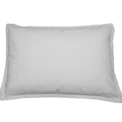 Lot de 2 taies d'oreiller en coton Gris Perle 50x70 cm STUDIO