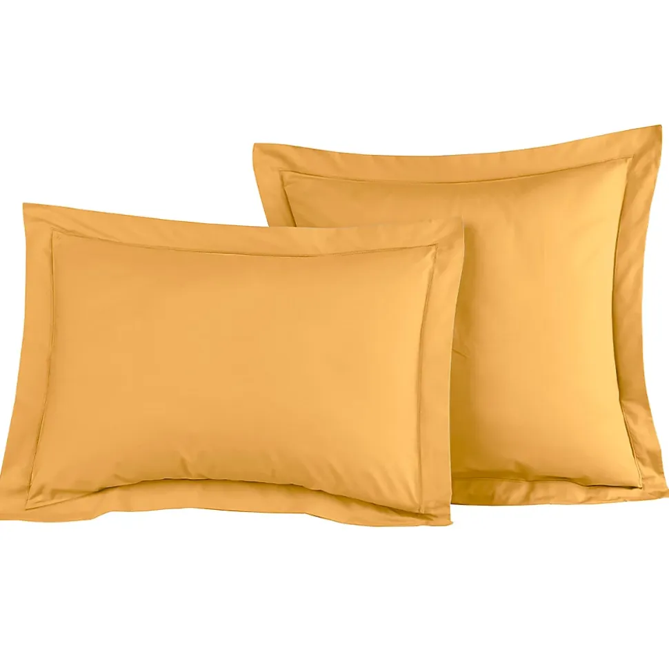 Lot de 2 taies d'oreiller en percale de coton Caramel 50x70 cm SOFT PERCALE