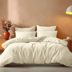 Lot de 2 taies d'oreiller en coton Ecru 65x65 cm STUDIO