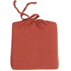 Lot de 2 taies d'oreiller en gaze de coton Terracota 65x65 cm LOFT