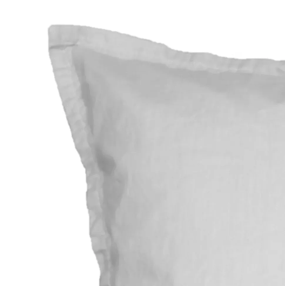 Lot de 2 taies d'oreiller en coton Gris Perle 65x65 cm STUDIO