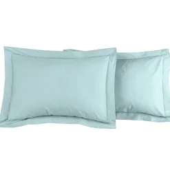 Lot de 2 taies d'oreiller en percale de coton Bleu Arctic 50x70 cm SOFT PERCALE