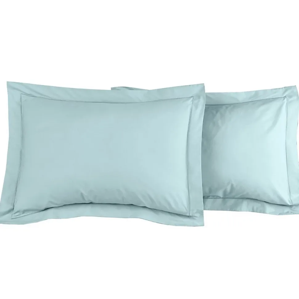 Lot de 2 taies d'oreiller en percale de coton Bleu Arctic 50x70 cm SOFT PERCALE