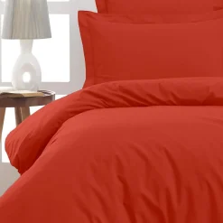 Lot de 2 taies d'oreiller en percale de coton Terracota 50x70 cm SOFT PERCALE