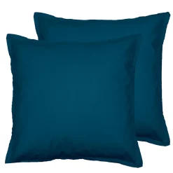 Lot de 2 taies d'oreiller en flanelle de coton Indigo 65x65 cm KLAPPEN