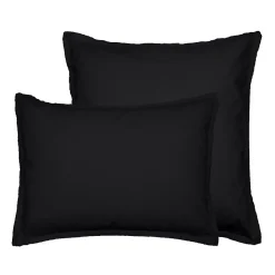 Lot de 2 taies d'oreiller en flanelle de coton Anthracite 50x70 cm KLAPPEN
