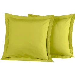 Lot de 2 taies d'oreiller en percale de coton Citronelle 65x65 cm SOFT PERCALE