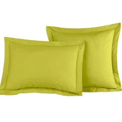 Lot de 2 taies d'oreiller en percale de coton Citronelle 65x65 cm SOFT PERCALE
