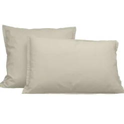 Lot de 2 taies d'oreiller en flanelle de coton Ficelle 50x70 cm KLAPPEN