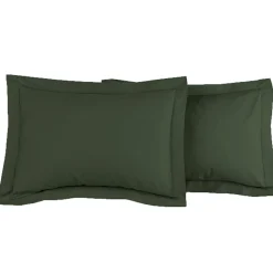 Lot de 2 taies d'oreiller en percale de coton Eucalyptus 50x70 cm SOFT PERCALE