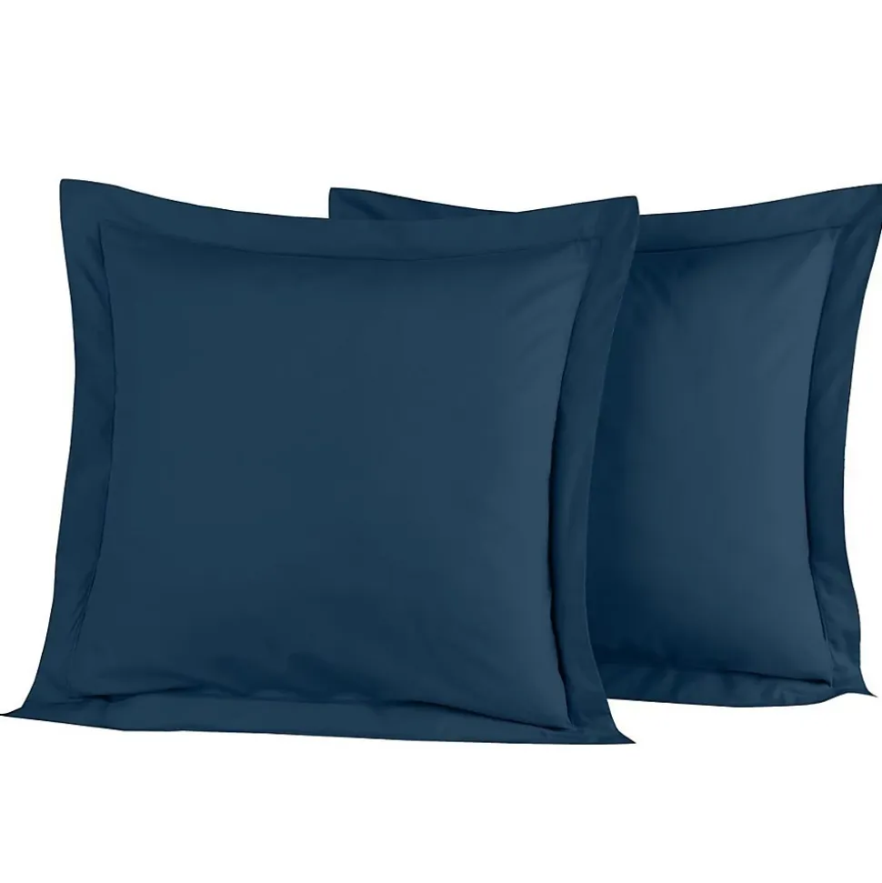 Lot de 2 taies d'oreiller en percale de coton Indigo 65x65 cm SOFT PERCALE