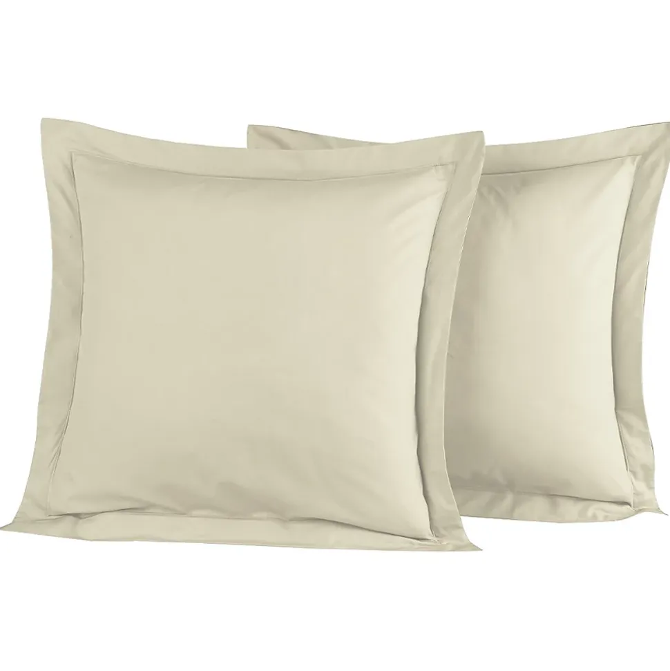 Lot de 2 taies d'oreiller en percale de coton Ficelle 65x65 cm SOFT PERCALE