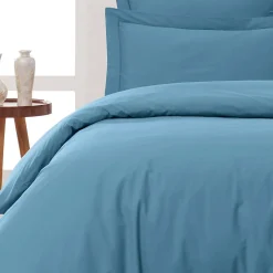 Lot de 2 taies d'oreiller en percale de coton Cobalt 50x70 cm SOFT PERCALE