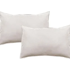 Lot de 2 taies d'oreiller Palace pur coton teint lavé 63 fils/cm² Vent du sud - Palace Naturel - Lot de 2 taies d'oreiller 50 x 70