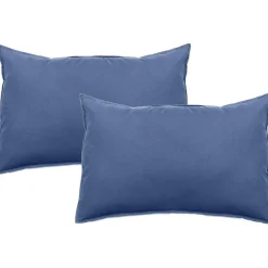 Lot de 2 taies d'oreiller Palace pur coton teint lavé 63 fils/cm² Vent du sud - Palace Naturel - Lot de 2 taies d'oreiller 50 x 70